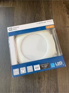 Commercial Electric 4 in. Integrated LED White Can Disk Dimmable Recessed Light